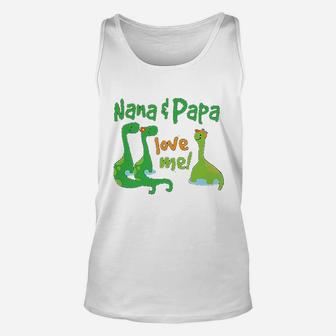 Nana Papa Love Me Grandchild Dinosaur Unisex Tank Top - Seseable