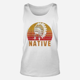 Native American Pride Vintage Native Indian Unisex Tank Top - Seseable