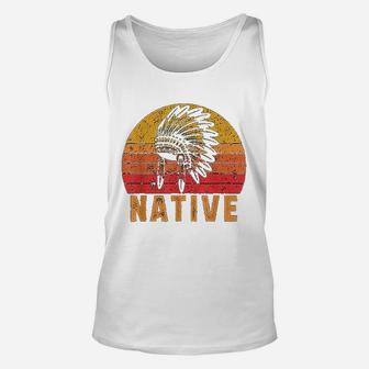 Native American Pride Vintage Native Indian Unisex Tank Top - Seseable