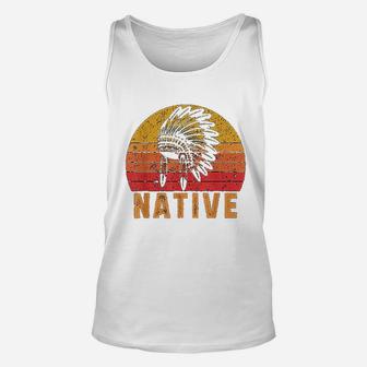 Native American Pride Vintage Native Indian Unisex Tank Top - Seseable