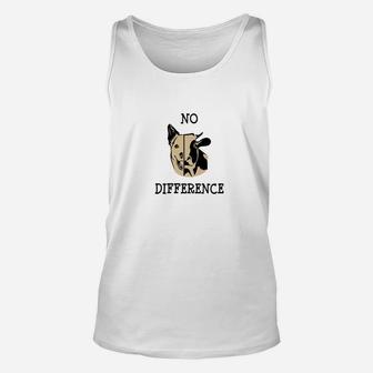 No Difference Between A Dog A Cow Vegan Unisex Tank Top - Seseable