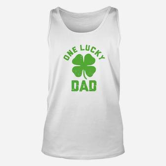 One Lucky Dad Vintage St Patrick Day Gif Unisex Tank Top - Seseable