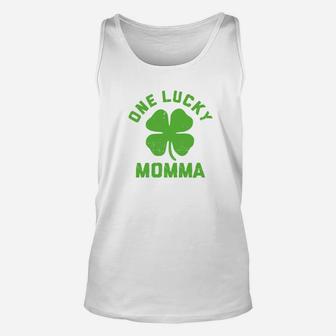 One Lucky Momma Vintage St Patrick Day Gif Unisex Tank Top - Seseable