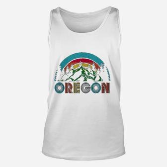 Oregon Mountains Outdoor Camping Hiking Gift Unisex Tank Top - Seseable