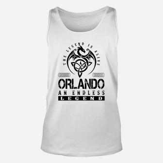 Orlando Shirts - Legend Alive Orlando Name Shirts Unisex Tank Top - Seseable