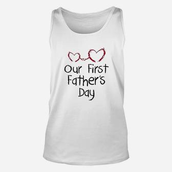 Our First Fathers Day Dad Baby Matching Set Unisex Tank Top - Seseable