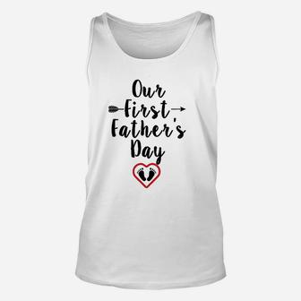 Our First Fathers Day Unisex Tank Top - Seseable