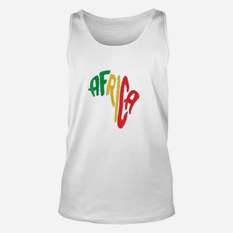 Outline Africa Unity Ethiopian Continent Pan Africa Unisex Tank Top - Seseable
