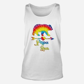 Papa Bear Colorful Art Best Dad Ever Unisex Tank Top - Seseable