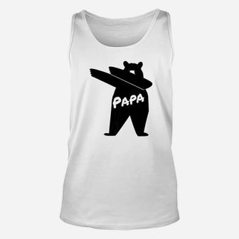Papa Bear Dabbing, best christmas gifts for dad Unisex Tank Top - Seseable