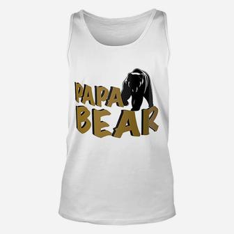 Papa Bear Daddy Dad Father Day, dad birthday gifts Unisex Tank Top - Seseable