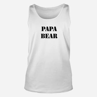 Papa Bear Father Son Duo Unisex Tank Top - Seseable