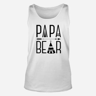 Papa Bear Fathers Day Family Matching Couple Men Unisex Tank Top - Seseable