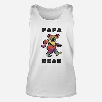 Papa Bear Funny Dad Joke Pun, dad birthday gifts Unisex Tank Top - Seseable