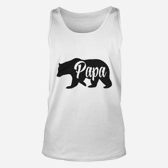 Papa Bear Funny For Dads Gift, dad birthday gifts Unisex Tank Top - Seseable
