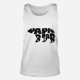 Papa Bear Gift For Dad, dad birthday gifts Unisex Tank Top - Seseable