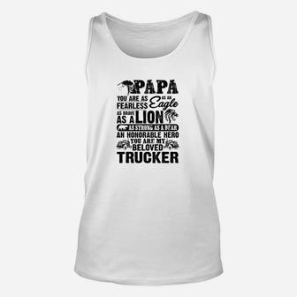 Papa Brave As A Lion, best christmas gifts for dad Unisex Tank Top - Seseable