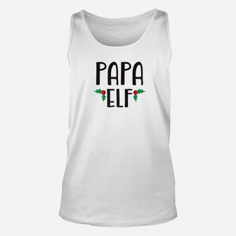 Papa Elf Shirt Cute Funny Family Christmas Elf Unisex Tank Top - Seseable