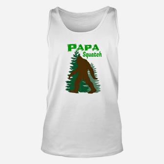 Papa Squatch Walking Through The Pine Forest Unisex Tank Top - Seseable