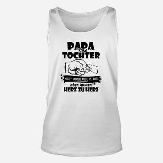 Papa und Tochter Faustbump-Herz Unisex TankTop, Herzensbindung Motiv - Seseable