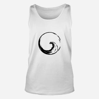Peace Wave In Enso Circle Unisex Tank Top - Seseable