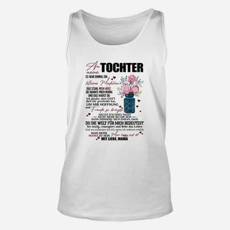 Personalisiertes Unisex TankTop Mama-Tochter mit Blumenmuster, Liebevolle Botschaft - Seseable