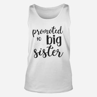 Promoted To Big Sister Letters Print Unisex Tank Top - Seseable