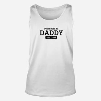 Promoted To Daddy Est 2018 Funny Dad Christmas Gift Unisex Tank Top - Seseable