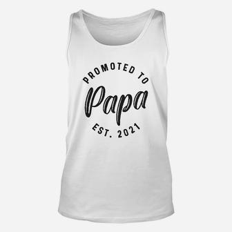 Promoted To Papa 2021, dad birthday gifts Unisex Tank Top | Seseable UK
