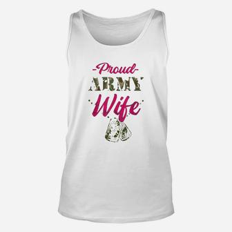 Proud Army Wife Gift Unisex Tank Top - Seseable