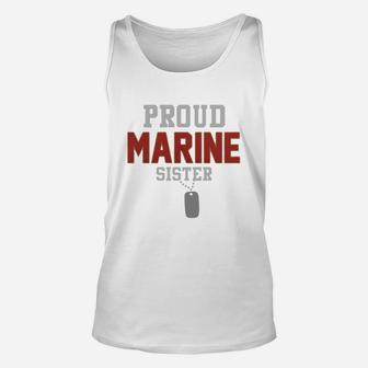 Proud Marine Sister Unisex Tank Top - Seseable