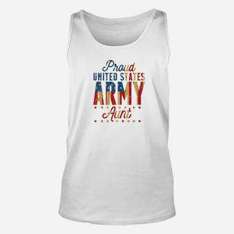 Proud United States Army Aun Us Army Aunt Apparels Unisex Tank Top - Seseable