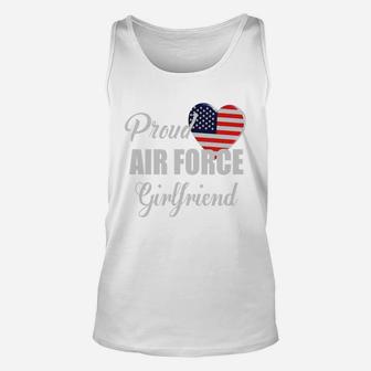 Proud Us Air Force Girlfriend s - Patriotic Heart Unisex Tank Top - Seseable