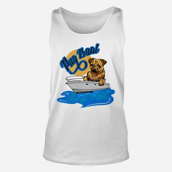Pug Boat Adorable Funny Unisex Tank Top - Seseable