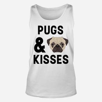 Pugs And Kisses Hugs Funny Valentines Day Gift Unisex Tank Top - Seseable