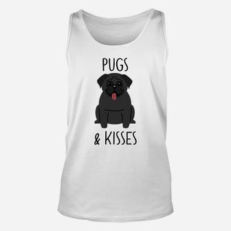 Pugs And Kisses Hugs Valentines Day Pug Unisex Tank Top - Seseable