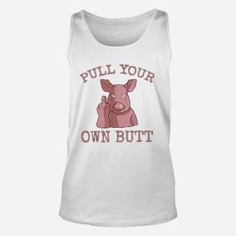 Pull Out Your Funny Pig Vegan Save The Pigs Unisex Tank Top - Seseable