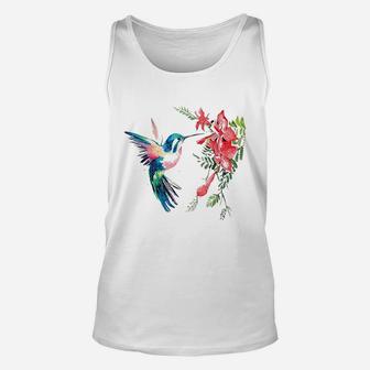 Rainbow Color Hummingbird Funny Bird Lover Gift Unisex Tank Top - Seseable