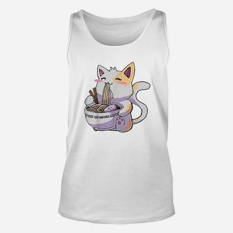 Ramen Cat Kawaii Anime Japanese Gift Unisex Tank Top - Seseable