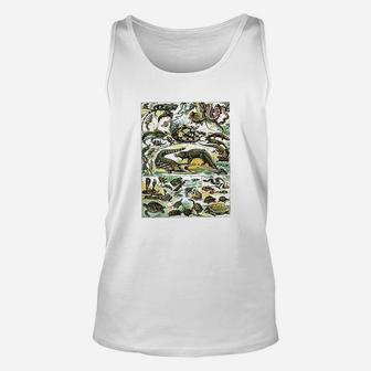 Reptiles Collection Chart Turtle Snake Species Vintage Unisex Tank Top - Seseable