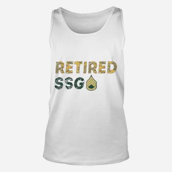 Retired Ssg Staff Sergeant Army Unisex Tank Top - Seseable