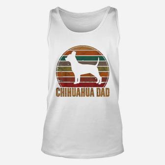 Retro Chihuahua Dad Daddy Dog Owner Pet Father Unisex Tank Top - Seseable