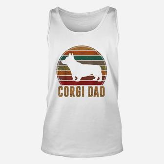 Retro Corgi Dad Gift Dog Owner Pet Welsh Corgi Father Unisex Tank Top - Seseable