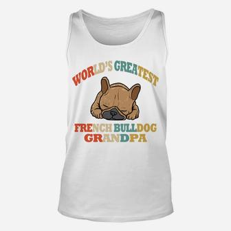 Retro Funny French Bulldog Grandpa Unisex Tank Top - Seseable