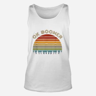 Retro Sunset Ok Boomer Have A Terrible Day Funny Trending Unisex Tank Top - Seseable