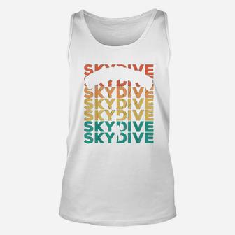 Retro Vintage Skydiving Gift For Skydivers Unisex Tank Top - Seseable