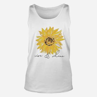 Rise And Shine Farm Country Casual Sunflower Graphic Unisex Tank Top | Seseable CA