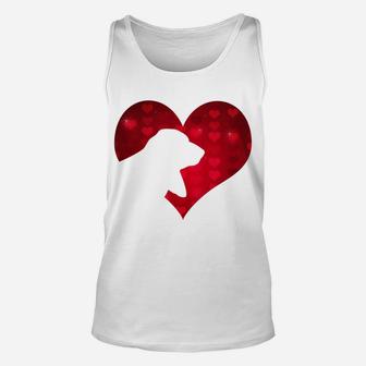 Romantic I Love My Basset Hound Dog Valentines Day Unisex Tank Top - Seseable