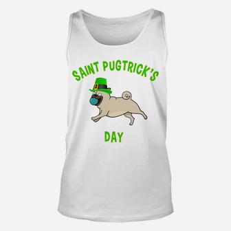 Saint Pugtricks Day Funny Saint Patricks Day Pug Unisex Tank Top - Seseable