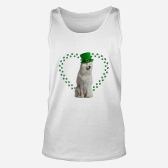 Samoyed Heart Paw Leprechaun Hat Irish St Patricks Day Gift For Dog Lovers Unisex Tank Top - Seseable